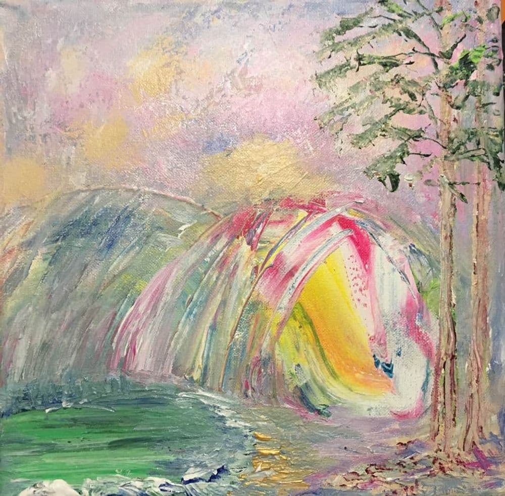 Pink Mountain Lake